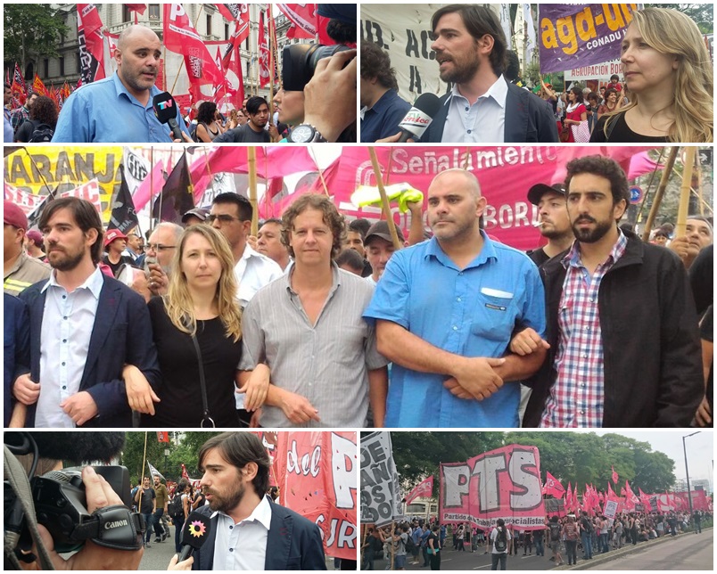 Del Caño, Bregman, Castillo y Dellecarbonara en marcha contra el ajuste de Macri