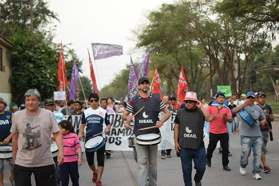 El PTS en el Frente de Izquierda marcha junto a los obreros de Ledesma