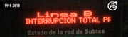 Subte: paro en la línea B