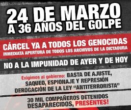 24 Marzo | La Plaza es de los que enfrentamos el espionaje y la represión
