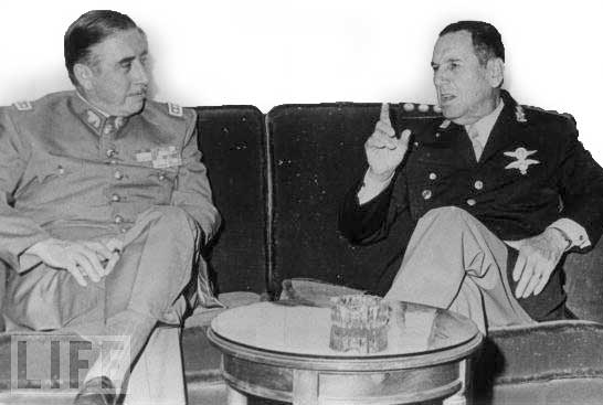 El día que se juntaron Pinochet y Perón 