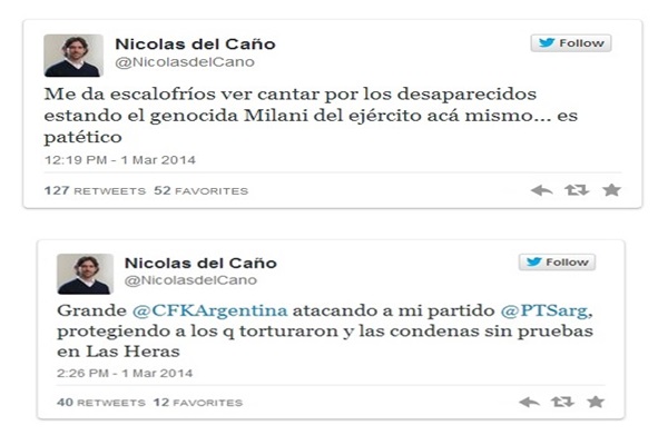 Los tuits de Nicolás del Caño durante el discurso de CFK