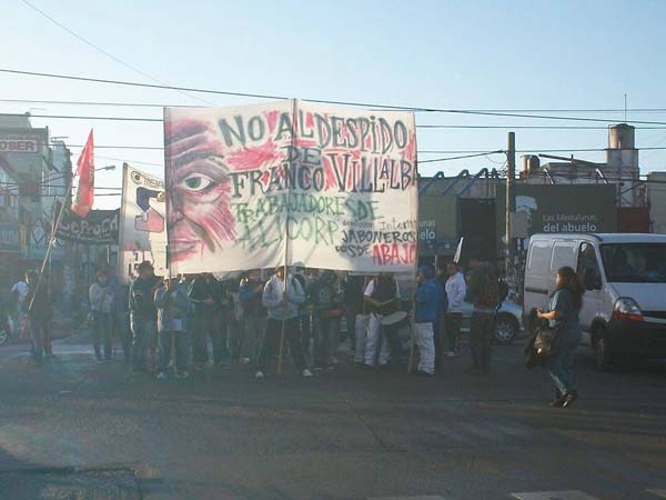 Histórico paro y movilización en Alicorp en defensa de Franco Villalba