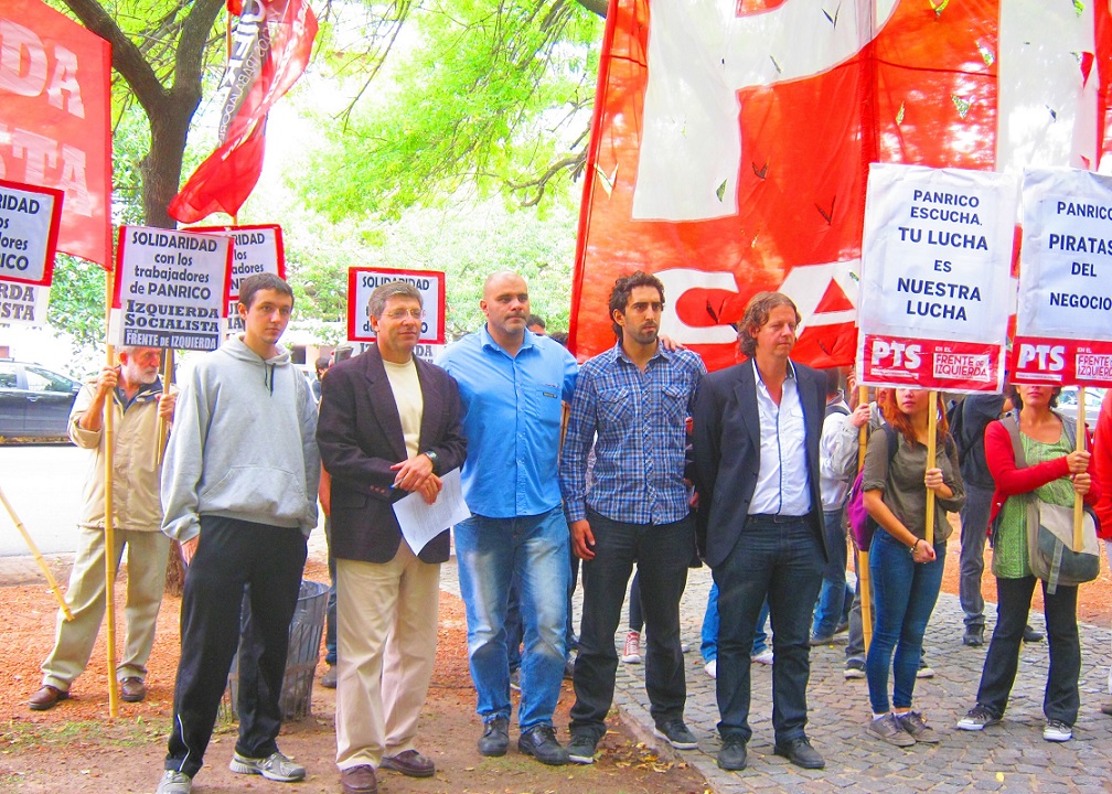 Concentración en embajada del Estado español en apoyo a trabajadores de Panrico Barcelona