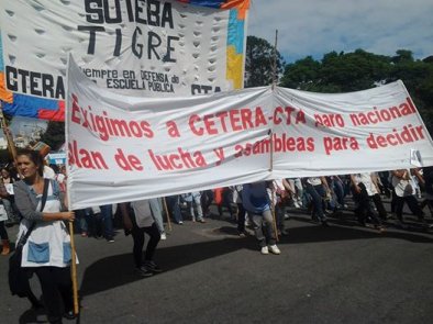 La oposición de izquierda en los SUTEBA exige paro y plan de lucha nacional