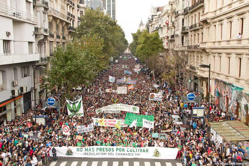 La Juventud del PTS en la Marcha Mundial de la Marihuana