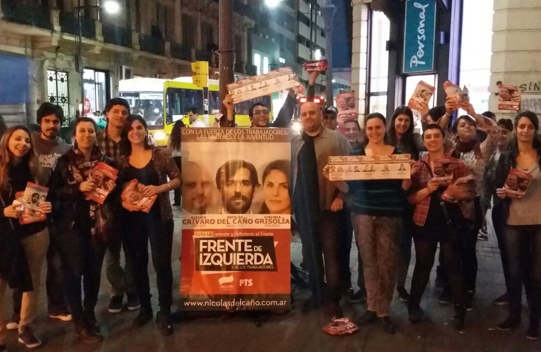 Crivaro y la lista de Del Caño cerraron la campaña en la peatonal de Rosario