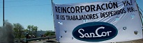 Trabajadores de Sancor cortan acceso al puente Rosario-Victoria 