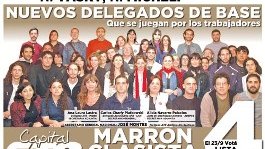 El 23 de septiembre votá a la Lista 4 Marrón Clasista