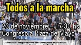 Todos a la marcha contra la persecución y el procesamiento a los luchadores