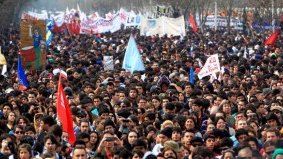 Contundente paro obrero en Chile