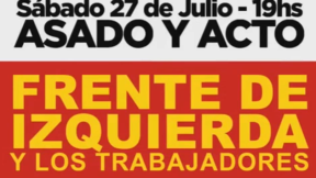 Invitación de la Juventud del PTS San Martín a asado y acto del FIT