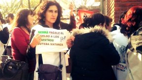 Por protesta docente, Scioli no pudo filmar spot de campaña