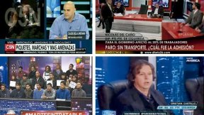 Protagonistas del paro en los medios