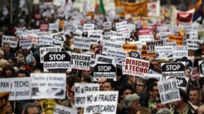 Estado Español: Multitudinarias manifestaciones contra los desahucios y por el derecho a la vivienda