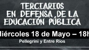 Miércoles 18: estudiantes terciarios cortan Pellegrini y Entre Ríos a las 18 hs por más presupuesto.
