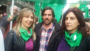 Bregman y Del Caño participaron en la movilización por el derecho al aborto