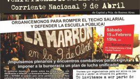 15/2: Vení al Plenario de la Lista Marrón - Corriente Nacional 9 de Abril de Capital y Pcia. de Buenos Aires
