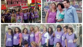 Obelisco: Myriam Bregman desplegó campaña por los derechos de las mujeres