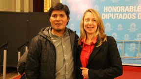 Alejandro Vilca estuvo en la asunción de Myriam Bregman como diputada del Frente de Izquierda