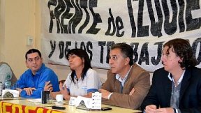 Conferencia de candidatos del Frente de Izquierda en La Matanza