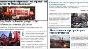 Repercusiones en los medios de nuestra oposición al proyecto "antipiquetes"