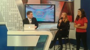 Myriam Bregman y Noelia Barbeito en los estudios de A24