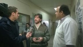 Nicolás Del Caño recorre el Hospital Posadas