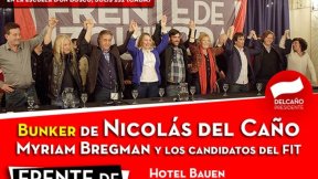 Búnker y lugar de votación de Nicolás del Caño y Myriam Bregman 