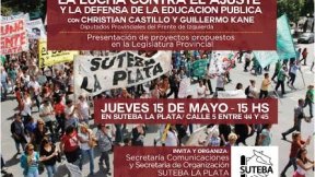 La banca del FIT junto a los docentes