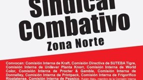 Gran encuentro del sindicalismo combativo de la zona norte este sábado 24/05