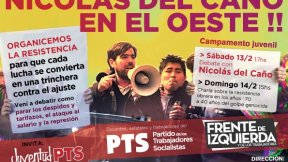 Nicolás del Caño en Pontevedra junto a centenas de jóvenes y trabajadores