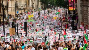 Marchas en Gran Bretaña en solidaridad con el pueblo palestino