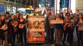 Crivaro y la lista de Del Caño cerraron la campaña en la peatonal de Rosario