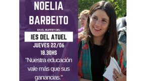 Noelia Barbeito debatirá en San Rafael con estudiantes en el IES del Atuel