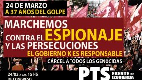 Marchamos contra el espionaje y la persecución a los luchadores