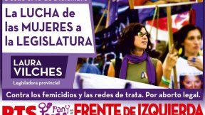 El diputado nacional Nicolás del Caño presente en la asunción de Laura Vilches