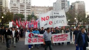 Los trabajadores de Lear se movilizaron a la embajada de Estados Unidos