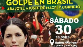 Acto en Mendoza contra el golpe institucional en Brasil
