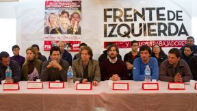 Del Caño recibió el apoyo del sindicalismo combativo e insistió en el debate por TV con Altamira