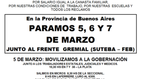 Paramos 5, 6 y 7 de marzo