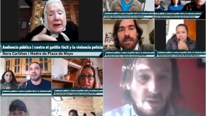 Familiares de víctimas, organismos y diputados en gran audiencia pública virtual contra la violencia policial