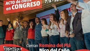 El Frente de Izquierda Unidad cerrará su campaña frente al Congreso